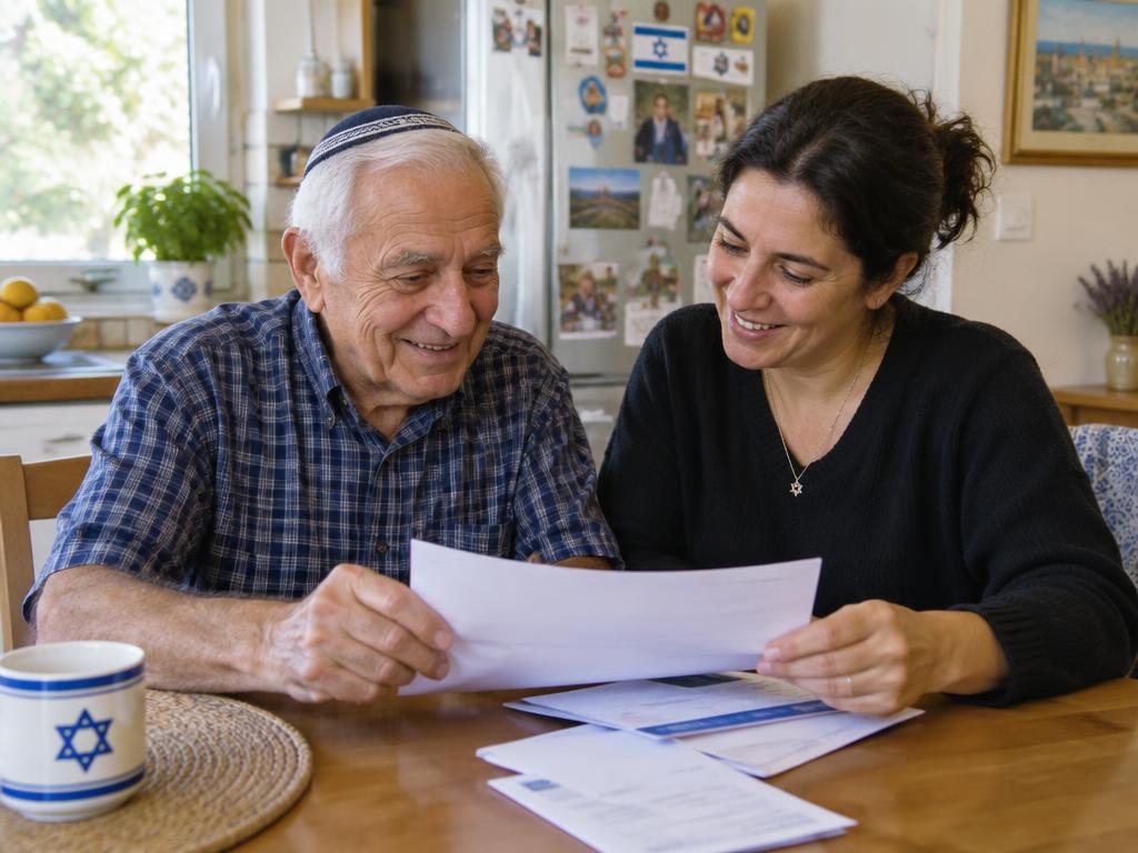 בת ואמה המבוגרת משוחחות בבית